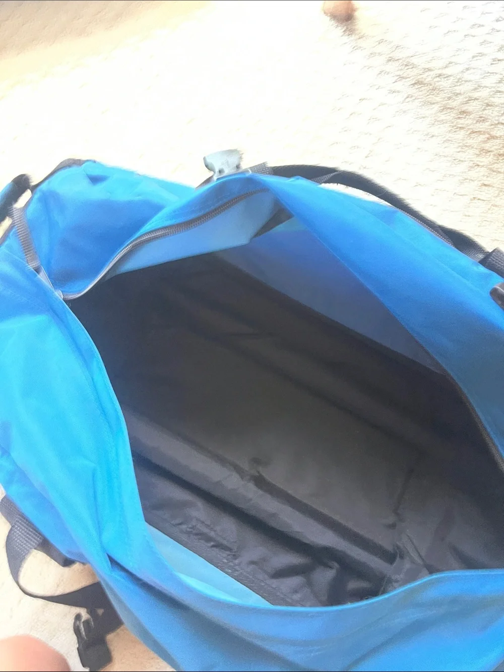 L.L. Bean Blue and Black Kids Duffel Bag
